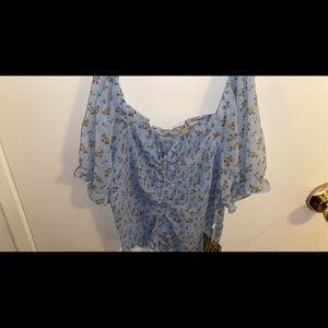Off shoulder floral top